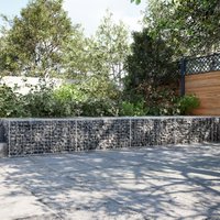 Berkfield Home Gabion Basket with Cover 900x100x50 cm Galvanised Iron in Silver | Size: 900 x 100 x 50 cm