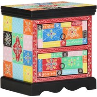 Berkfield Home Bedside Cabinet 2 pcs Multicolour 40x35x45 cm Engineered Wood | Size: 40 x 35 x 45 cm