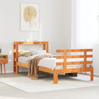 Bed Frame Headboard without Mattress Wax 100x200 cm