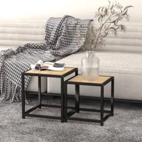Berkfield Home Tea Tables 2 pcs MDF Sonoma Oak in Brown