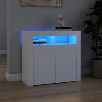 Berkfield Home Sideboard with LED Lights White 80x35x75 cm | Size: 80 x 35 x 75 cm