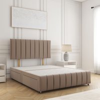 Sierra Plush Divan Bed 24" Headboard 2 Drawers Footend & No Mattress Super King