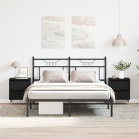 Berkfield Home Bedside Cabinets 2 pcs Black Oak 40x35x50 cm Engineered Wood | Size: 40 x 35 x 50 cm