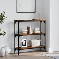 Berkfield Home Console Table Smoked Oak 75x22.5x75 cm Engineered Wood in Brown