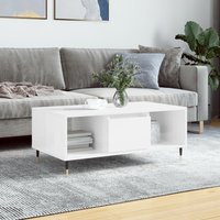 Berkfield Home Coffee Table High Gloss White 90x50x36.5 cm Engineered Wood