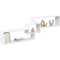 Berkfield Home Wall Cabinet 158x18x53 cm White Engineered Wood | Size: 158 x 18 x 53 cm