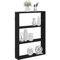 Berkfield Home Wall Shelf Black 43x9x60 cm Engineered Wood | Size: 43 x 9 x 60 cm
