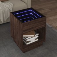 Coffee Table Infinity LED Oak 40x40x50 cm x 40 x 50 cm