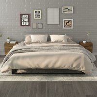 Berkfield Home Bedside Cabinets 2 pcs Smoked Oak 40x35x47.5 cm in Brown