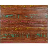 Berkfield Home Table Top 100x80x2.5 cm Rectangular Solid Wood Reclaimed in Brown