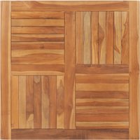 Berkfield Home Table Top Solid Teak Wood Square 90x90x2.5 cm in Brown