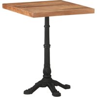 Berkfield Home Bistro Table 60x60x76 cm Solid Acacia Wood in Brown | Size: 60 x 60 x 76 cm