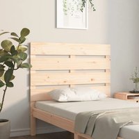 Berkfield Home Headboard 90x3x80 cm Solid Wood Pine in Brown | Size: 90 x 3 x 80 cm