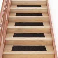 Self adhesive Stair Mats Rectangular 15 pcs 76x20 cm