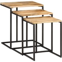 Berkfield Home Nesting Tables 3 pcs Solid Wood Acacia in Brown