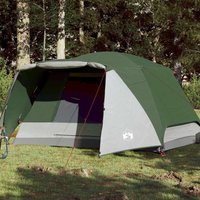 Berkfield Home Family Tent with Porch 6-Person Green Waterproof