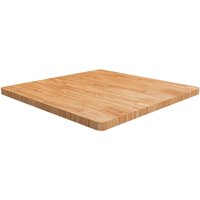 Berkfield Home Square Table Top Light Brown 90x90x4cm Treated Solid Wood Oak | Size: 90 x 90 x 4 cm