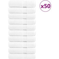Berkfield Home Premium Hand Towels SOLUND 50pcs White 50x100cm 600gsm