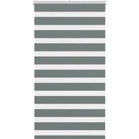 Zebra Blind Dark Grey 75x100 cm Fabric Width 70.9 cm Polyester