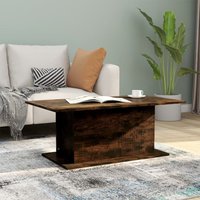 Berkfield Home Coffee Table Smoked Oak 102x55.5x40 cm Engineered Wood in Brown