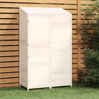 Berkfield Home Garden Shed White 102x52x174.5 cm Solid Wood Fir