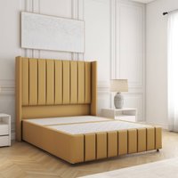 Zoe Divan Bed Plush Velvet 54" Headboard & No Mattress No Drawers Super King
