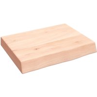 Berkfield Home Wall Shelf 40x30x(2-6) cm Untreated Solid Wood Oak in Brown