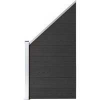 Berkfield Home Fence Panel WPC 95x(105-180) cm Black