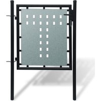 Berkfield Home Black Single Door Fence Gate 100 x 150 cm