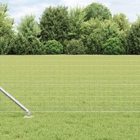 Berkfield Home Fence Posts with Spike 26 pcs √ò32 mm 60 cm Galvanised Steel in Silver