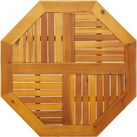 Berkfield Home Table Top 80x80x2.2 cm Octagonal Solid Wood Acacia in Brown