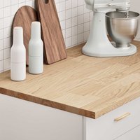 Berkfield Home Kitchen Worktop 100x63.5x2.7 cm Solid Wood Oak Rectangular in Brown