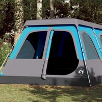 Berkfield Home Family Tent Dome 10-Person Blue Quick Release