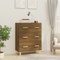 Berkfield Home Sideboard Brown Oak 70x34x90 cm Engineered Wood | Size: 70 x 34 x 90 cm