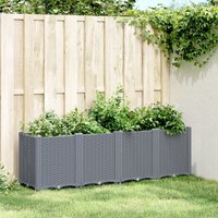 Berkfield Home Garden Planter Blue Grey 160x40x53 cm PP | Size: 160 x 40 x 53 cm