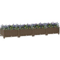 Berkfield Home Raised Bed 160x40x23 cm Polypropylene in Brown | Size: 160 x 40 x 23 cm