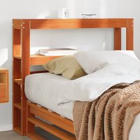 Berkfield Home Headboard with Shelves Wax Brown 100 cm Solid Wood Pine