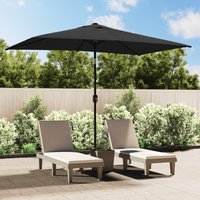 Berkfield Home Outdoor Parasol with Metal Pole 300x200 cm Anthracite in Black