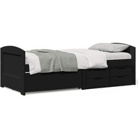 Berkfield Home Day Bed with 5 Drawers without Mattress IRUN Black 90x200 cm
