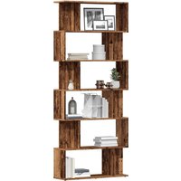 Book Cabinet Old Wood 80x24x192 cm Engineered Wood x 24 x 192 cm