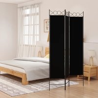 Berkfield Home 3-Panel Room Divider Black 120x200 cm Fabric