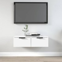 Berkfield Home Wall Cabinet White 68x30x20 cm Engineered Wood | Size: 68 x 30 x 20 cm