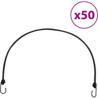 Berkfield Home Bungee Cords with Reflective Strips & Hooks 50 pcs 100 cm
