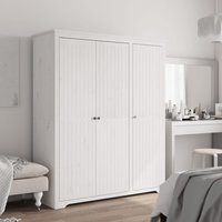 Berkfield Home Wardrobe BODO White 151.5x52x176.5 cm Solid Wood Pine