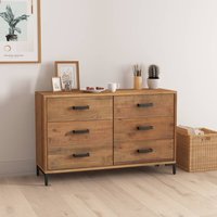 Berkfield Home Sideboard Brown 110x35x70 cm Solid Pinewood | Size: 110 x 35 x 70 cm