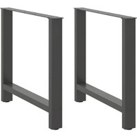 Berkfield Home Coffee Table Legs Anthracite 2 pcs 80x(72-73) cm Steel in Black