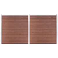 Berkfield Home Garden Fence WPC 353x186 cm Brown