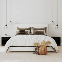 Berkfield Home Bedside Cabinets 2 pcs with Drawer Black