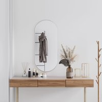 Berkfield Home Wall Mirror Silver 100x45 cm Oval