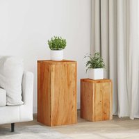Plant Stands 2 pcs Solid Acacia Wood
